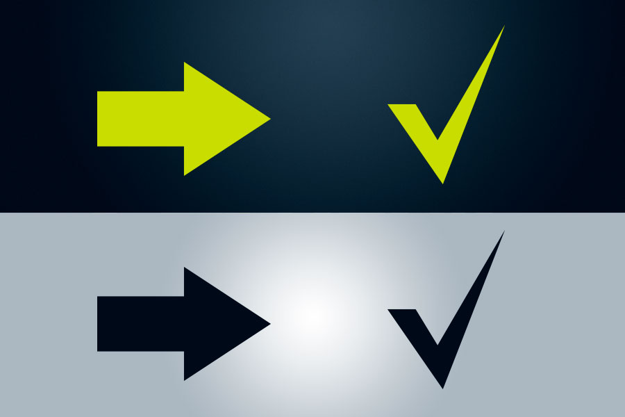 DP Profilmanual Arrow and Checkmark